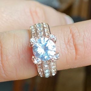 18 K Rose Gold filled sapphire ring